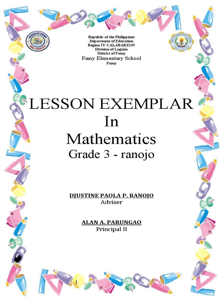 Grade 3 Math Lesson Exemplar - Famy School | PDF