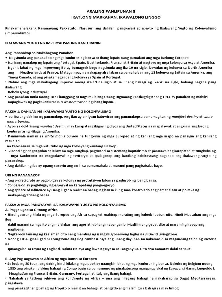 AP8-AS - Week 8 - Q3 | PDF