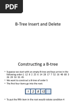 B-Tree Insert and Delete