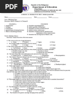 Science 10 Summative Test Review