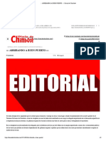 ARRIBANDO A BUEN PUERTO (EDITORIAL) - Diario de Chimbote