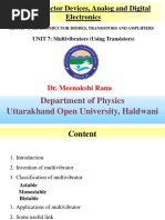 Unit 7 Multivibrator (Using Transistor) by Dr. Meenakshi Rana