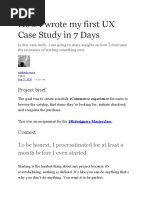 How I Wrote My First UX Case Study in 7 Days