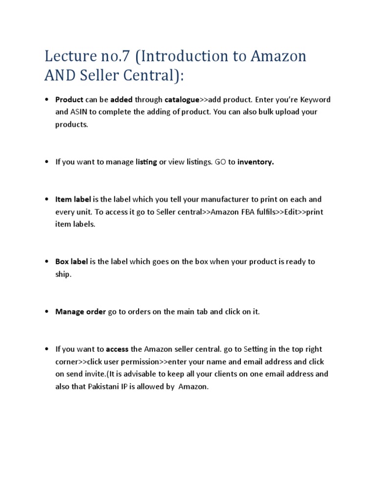 Amazon Seller Central & Product Research Guide | PDF | Career & Growth ...