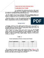 Production Function With Two Variable Factors