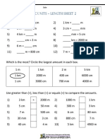 Coverting Metric Units - Length Sheet 2: Name Date