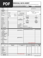 Personal Data Sheet