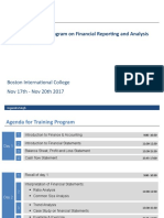 Intensive Training Program On Financial Reporting and Analysis