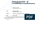 Memorandum FOR: Isagani D. Galsim: Intelligence Group X-Ray Inspection Project Port of Subic