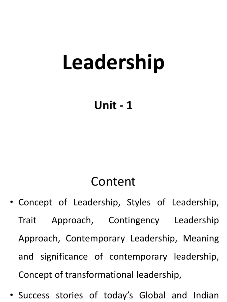 Understanding Leadership Styles and Theories | PDF | Leadership ...