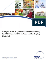 Analysis of For MOSH and MOAH in Food and Packaging Materials
