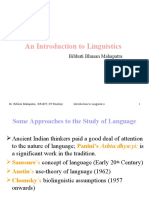 An Introduction To Linguistics: Bibhuti Bhusan Mahapatra