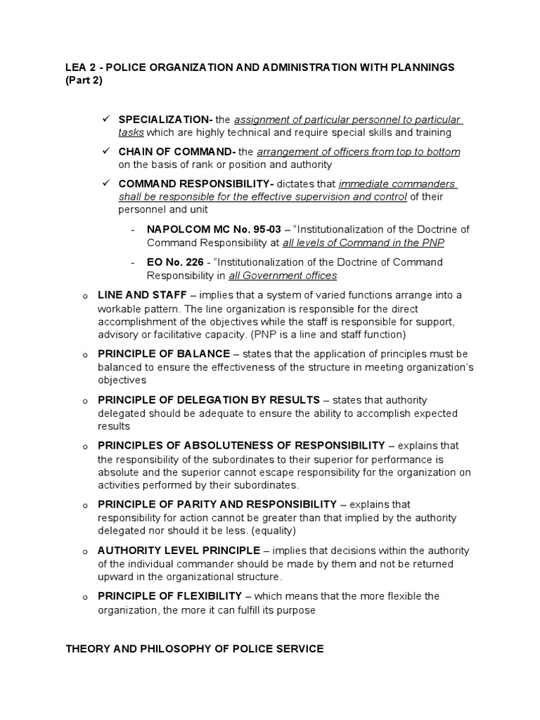 Police Organization With Planning Part 2 | PDF | Police | Crimes