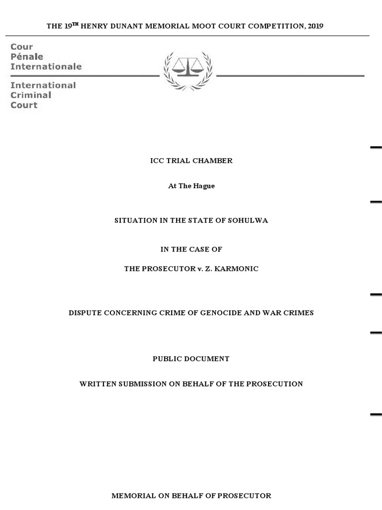 Prosecution Memo: Karmonic Genocide Case | PDF | International Criminal ...