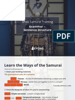 Spag Samurai Training: Grammar - Sentence Structure