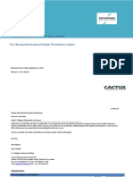 Proposal: 20 Mbps IP Transit CIR Bandwidth For: Raaziq International Sundar Warehouse, Lahore