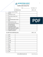 Cardiovascular System Test: A. Write The Appropriate Medical Term. 10 X 1 10