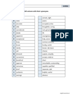 Synonyms - PDF Vocabulary Worksheet