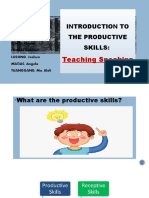 Introduction To The Productive Skills:: Teaching Speaking