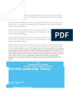 Servant Leadership Theory - : Courses