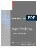 Government of Rajasthan: Mapping of Human Resources and Skills For Rajasthan - 2015
