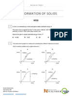 Deformation of Solids: Question Paper