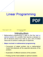 Linear Programming: Friday, August 13, 2021 1 Dr.G.Suresh Kumar@KL University