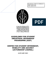 Guidelines For Student Industrial Internship Programme (Siip) Centre For Student Internship, Mobility and Adjunct Lectureship (Csimal)
