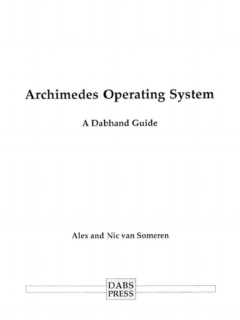 Archimedes Operating System | PDF | Arm Architecture | Assembly Language