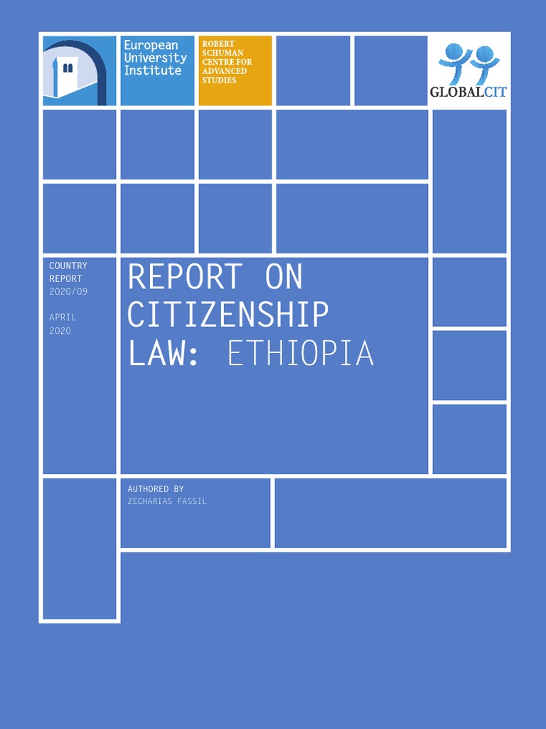 Report On Citizenship Law: Ethiopia: Country | PDF | Nationality | Eritrea