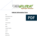 Vehicle Information Form