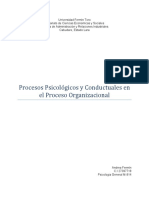 Procesos psicológicos y conductuales en organizaciones