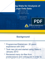 Optimizing Stata For Analysis of Large Data Sets