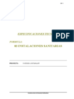 ESPECIFICACIONES TECNICAS - INSTALACIONES SANITARIAS Rev 01