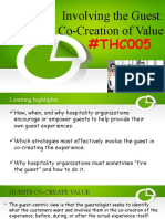 Involving The Guest The Co-Creation of Value