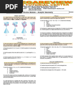 Review Module - Analytic Geometry: Conic Sections