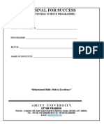 b5fe8JOURNAL FOR SUCCESS -- AN IMPORTANT COMPONENT OF BEHAVIOURAL SCIENCE  EVALUATION