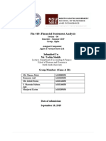Fin 410: Financial Statement Analysis: Submitted To