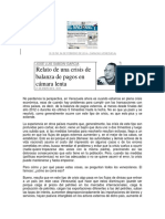 Relato de Una Crisis de Balanza de Pagos en Camara Lenta