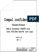 Compal Confidential: Schematics Document Mobile Arrandale rPGA989 With Intel PCH (Ibex Peak-M) Core Logic