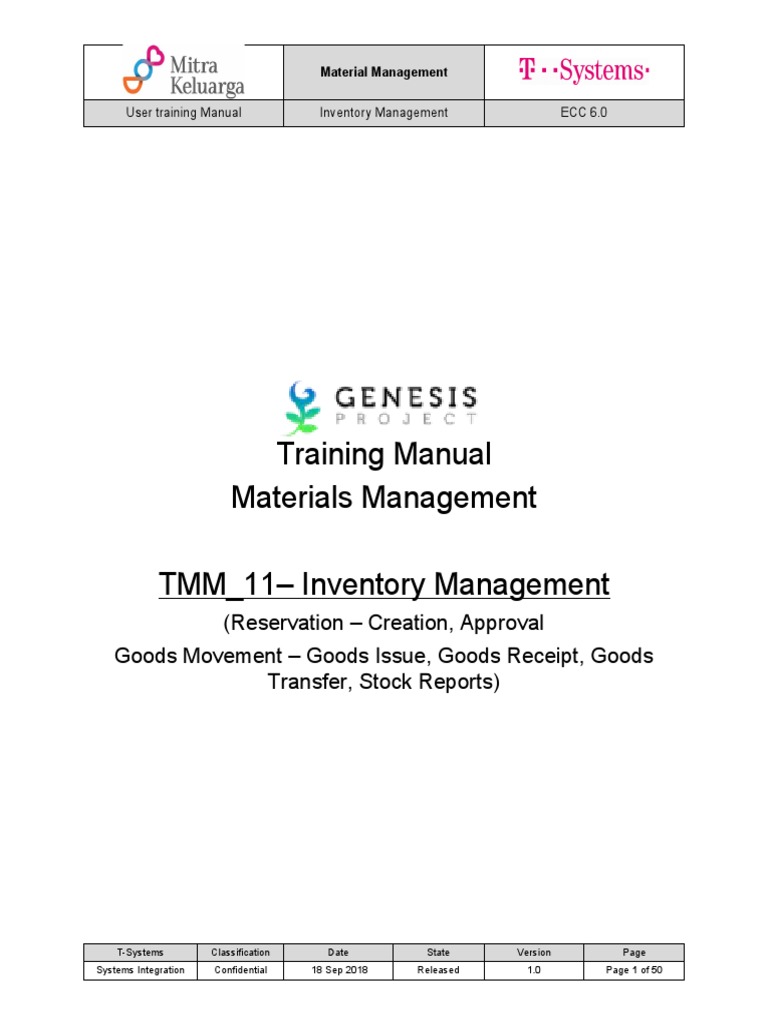 Inventory Management User Manual ECC 6.0 | PDF | Inventory | Icon ...