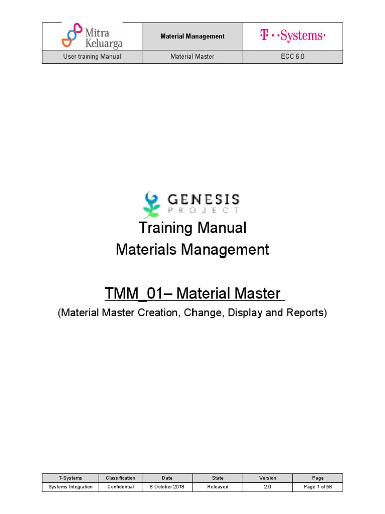 Material Master User Training Guide | PDF | Business