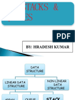 Stacks & Queues: By: Hradesh Kumar