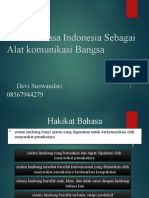 Peran Bahasa Indonesia Sebagai Alat Komunikasi Bangsa: Devi Suswandari