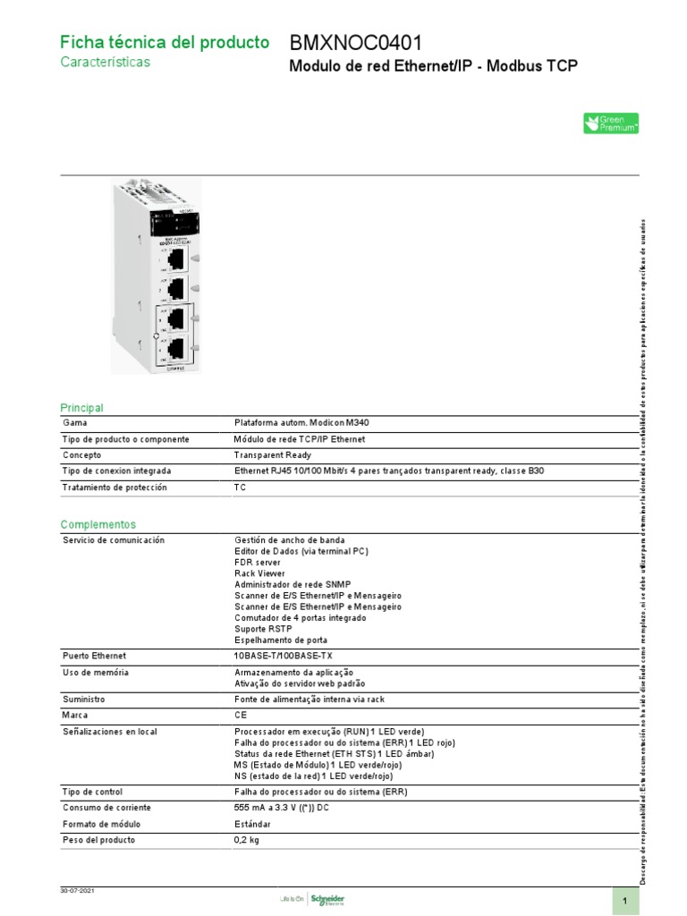 Modicon M340 Pdf : Références Plate-forme d’automatisme Modicon M340 – PONA