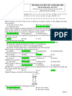 Đề Khảo Sát Học Kỳ 1 Năm 2019-2020: Thời gian làm bài: 50 phút, không kể thời gian phát đề (Đề thi có 40 câu / 4 trang)