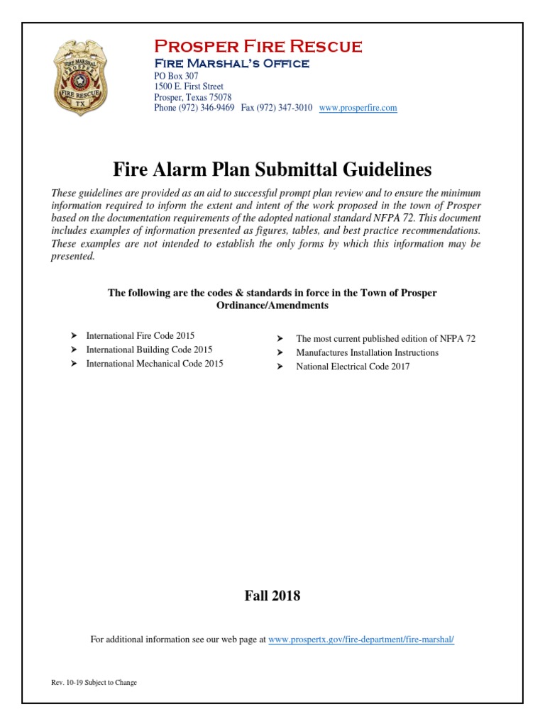Fire Alarm Plan Submittal Guide | PDF | Elevator | Fire Sprinkler System