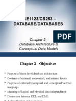 BSE1123/CS253 - Database/Databases: Chapter 2 - Database Architecture & Conceptual Data Models