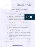 Exam. Code 107202 Subject Code 2044: Principles of Digital Electronics BCA Semester-II