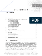 Introduction: Torts and Tort Law: Oxford University Press Sample Chapter